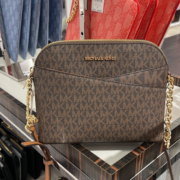 MICHAEL KORS Jet Set Medium Logo Dome Satchel Crossbody
Brown
NWT - Picture 13 of 16